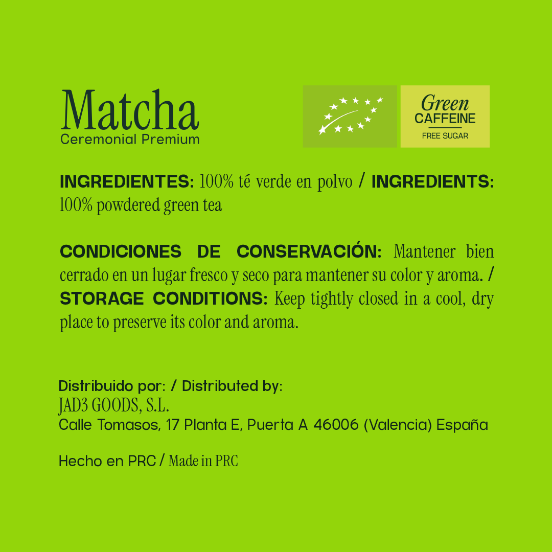 250Gr. Té Matcha Ceremonial Premium