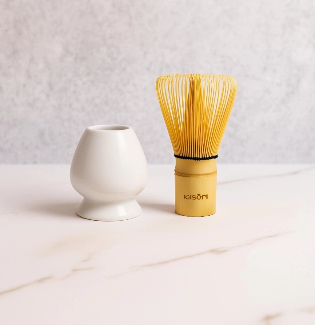 Batidor Chasen Bambú y Soporte Kusenaoshi